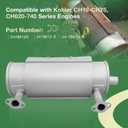 Muffler Kit Compatible with Kohler CH18-CH25, CH620-740 Engines Lawn Mower Left Mufflers, Replaces# 24 786 12-S, 2478612-S, 22-24HP Engine Muffler