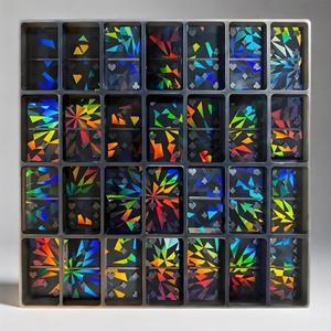 Holographic Domino Resin Mold, Silicone Dominoes Mold, Domino Game Molds for Epoxy Resin Casting Jewelry Making DIY Craft, Black