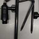 Koroao 31.49 or 47.24 inch Ground Stake Mount Stand with Solar Panel Mount for Ring, Blink, Arlo, Eufy, Wyze, Google Nest, Simplisafe Cameras and Solar Panels Ground Stake Bracket Black