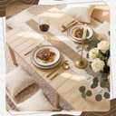 Novabright 9 Pcs Picnic Set Folding Table 30'' x 60'' Extra Large Outdoor Boho Picnic Blanket 91'' x 71'' Beige White Table Runner 6 Throw Pillow Cover Oversize Beach Blanket Washable for Camp Wedding, 60 x 30 x 17 inches