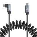 SMALLRIG USB C to USB C Coiled Data Cable (Straight to Angled), 90 Degree USB C Cable 20Gbps High Speed Data Transfer, Support PD 100W Fast Charging, for iPhone, Laptops and Cameras etc. - 4792 (1.15FT-3.28FT)