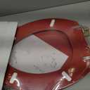 Red Elongated Toilet Seat Natural Wood Toilet Seat with Zinc Alloy Hinges, Easy to Install also Easy to Clean, Scratch Resistant Toilet Seat by Angol Shiold (Elongated, Red)