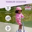 BOLDCUBE Teeny | 3 Wheel Mint Scooter for Kids & Toddlers Ages 3-6 Years | Flashing Wheels | Height Adjustable 53 to 70 cm | My First Scooter