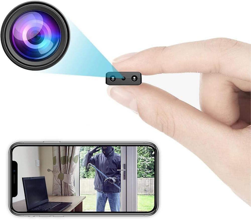 Mini Indoor Security Camera Wireless Home Camera Smart Small Outdoor WiFi Pet Cameras 1080P Tiny Nanny Cam Wide Angle Night Vision Home Indoor Outdoor Camara, No Need WiFi Camaras for House Security
