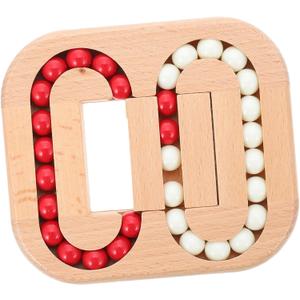 Toyvian Wooden Spinning Magic Cube Toys to Relieve Stress Anxiety, Funny Rotating Bean Brain Teaser, Kids Puzzles Interactive Toy for Kids Adults