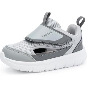 YESKIS Toddler Boys Girls Tennis Shoes Casual Breathable Sneakers (White)