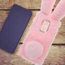 Mikikit Protective Phone Case for G Play 6.65 Inch Lightweight Fluffy Bunny Soft Cover Scratch Resistant Smartphone Shell Cute Animal Design (Pink)
