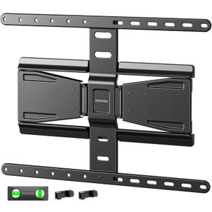 monTEK 0.77" Ultra Slim TV Wall Mount for 43-90 Inch TVs, Swivel & Tilt & Leveling & Extension Wall Mount TV Bracket with Articulating Dual Arms, Low Profile Full Motion tv Mount, 4X Weight Tested