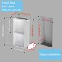 Recessed Wall Niche for Shower Room Storage,Double-Layer Shelves,Wall Insert Tile Ready,Stainless Steel(White, 24 * 12 in)