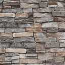Abyssaly Brick Wallpaper Peel and Stick Faux Stone Brick Stick on Wallpaper 23.6" X 118" Thick Removable Wall Paper Contact Paper Self-Adhesive Home Decoration Fireplace Shelf Paper