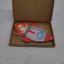 meekoo 24 Pcs Astronaut Rocket Shaped Party Paper Plates Rocket Ship Theme Astronaut Party Decorations for Dinner Dessert Picnic Birthday Wedding