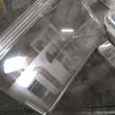 6-Pack Home Storage Bins, 2-Pack 11"x7", 4-Pack 9"x6", Plastic Container, Latching Box with Handle (Grey and White handle)