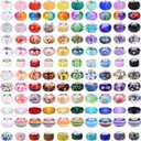 240 Pieces Assorted European Craft Beads Large Hole Lampwork Spacer Beads Colorful European Beads for DIY Necklace Bracelet Jewelry Making (Mix Color Style)