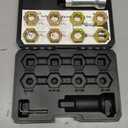 BILITOOLS 10-Piece Axle Spindle Thread Chaser Set, Thread Rethreading Restorer Tool Metric M20 M22 M24 & UNF 13/163/4