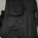 LEOFISHING Portable 3 Layers Fishing Pole Bag Durable Oxford Folding Fishing Rod Reel Carry Case Tackle Storage Bag Case Waterproof Camouflage Travel Fishing Carrier (Black, 150 Cm/59 In)