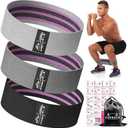 Fabric Resistance Bands for Working Out - Exercise Bands for Women and Men, Booty Bands for Legs and Glute, Yoga, Pilates, Rehab, Fitness and Home Workout