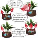 Plant Self Watering Globes Bulbs Planter Insert Automatic Plastic Watering Devices Plant Waterer Spikes for Indoor Outdoor,Self Irrigation System Lasts for One Week (7.7''3.4'', 6 Pack-4 colors)