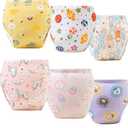 Upairy Training Pants Potty Training Underwear for Boys Girls,Toddler Potty Pants for 2T-6T,Soft Absorbent & Leak-Proof with Characters, 100% Cotton Washable (6pcs, Small)