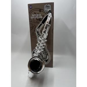 My First Toy Saxafone for Kids in Silver Finish with Standard Keys is a Great Learning Kid Toy Instrument and Teaching Tool for Children Ages 3+ BPA Free.