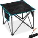 FUNDANGO Oversized Camping Stool Padded 18.1in 440Lbs Folding Foot Rest
Heavy Duty Outdoor Camp Chairs with Anti-Slip Foots & Carry Bag for Fishing Travel (Black)