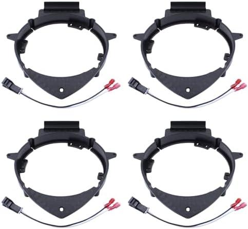 ApplianPar Front Rear 6.5" to 6.75" Door Speaker Adapter Mounting Plates and Wiring Harness Stand Ring Kit for Sierra 1500 2007-ON