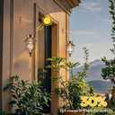 pearlstar 2 Pack Solar Lantern Outdoor Hanging Light Waterproof Metal Solar Lamp for Yard Garden Pathway Patio Porch Decor(Copper)