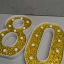 NANXU 12.6 Inch LED Gold Marquee Light Up Numbers, 80th Birthday Decorations Number Lights as Gifts for Women Men, Glitter Lighted Marquee Numbers for Golden Anniversary Party Table Decor, 80