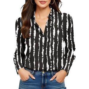 COUXILY Non-Iron & Wrinkle-Free Womens Button Down Shirts with Mulberry Silk Long Sleeve Blouse Casual Work Tops L