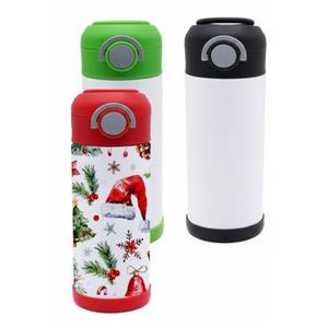 ZREGGUR 3pack Mixed coloer 12oz sublimation tumbler kids sippy cup blank stainless steel thermos kids water bottle for school toddler cups spill proof with straw and lid