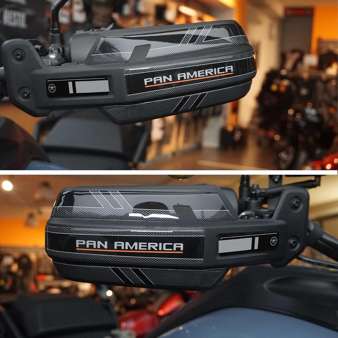 labelbike - 3D Stickers Motorcycle Handguards Protection and Decoration in Resin Compatible with Harley Davidson Pan America 2020-2022 Color Carbon Black