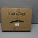 TOPIA HANGER Padded Hangers for Women Clothing,17-inch Satin Hangers 10 Pack Thick Foam Padded No Shoulder Bump for Sweaters, Coat, Blouses, Dresses-White, CT18W-10