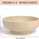 Decorative Resin Bowl, Large Fruit Bowl, Artificial Travertine Beige | Perfect for Kitchen Counters, Coffee Tables, and Entryways, Use for Fruit Display, Key Storage, or Stylish Home Decor Accents