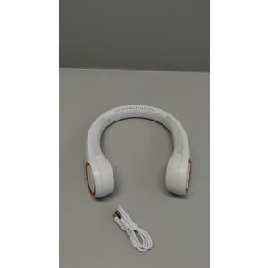 CIVPOWER Neck Fan: Portable Personal Neck Cooling Rechargeable Bladeless Fan - Hands Free 3 Speed 4000 mAh Battery USB Operated Wearable Headphone Design - for Men Women Outdoor Indoor (White)