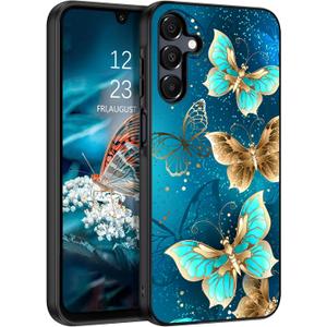 GUAGUA for Samsung Galaxy A16 Case Glow in Dark, Samsung A16 Case with Cute Butterfly Pattern Noctilucent Luminous Shockproof Protective Phone Case for Galaxy A16 5G Women Men Gifts