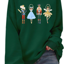 Women's Christmas Nutcracker Sweatshirt Crewneck Long Sleeve Shirt Xmas Holiday Pullover Tops, Large