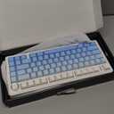 AULA F75 Pro Wireless Mechanical Keyboard,75% Hot Swappable Custom Keyboard, RGB Backlit, Pre-lubed Linear Switches, Side Printed PBT Keycaps Mechanical Gaming Keyboards, Gradient Blue