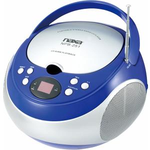 Naxa Electronics NPB-251 Portable CD Player with AM/FM Stereo Radio, Blue