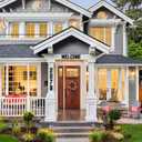 2 x 8 Inch Large Metal Letters, Modern House Address Numbers Letters, Metal Door Numbers, Large Black House Address Letter Number for Home Office Street Apartment Outside (&)