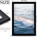 27x40 Poster Frame Black, 27x40 inch Movie Poster Frame with HD Plexiglass Durable and Scratch-proof for Horizontal or Vertical Wall Mounting, 1 Pack