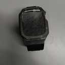 SUPLINK Silicone Bands with Stainless Steel Case Compatible with Apple Watch 10 42mm Band/Apple Watch 11 42mm Band, Rugged Protective Bumper for iWatch Apple Watch Series 10 Men, Space Grey