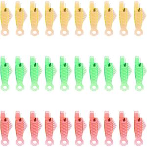 7 x 30pcs Fish Mouth Needle Threader, Sewing Machine Needle Threaders Automatic Needle Threader Simple Needle Threader for Sewing DIY Craft (Yellow, Green, Red)