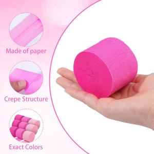 Pink Crepe Paper Streamers 2 Rolls