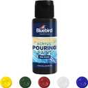 9 x BLUEBIRD Acrylic Pouring Paint, Black, 3.4 Fl Oz - Easy To Use & Ready To Pour Acrylic Paint for Canvas, Paper, Wood