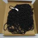 YAXINRUI 24 PCS Black Bead Necklaces, Black Mardi Gras Beads, Halloween Beads Necklaces, New Year Eve Necklaces, 33 Inch Black Beaded Necklaces for Mardi Gras Christmas Halloween Festive Events