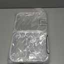 Hoolerry 3 Pcs Clear Hard Zipper Case Makeup Bag Plastic Zipper Pouch Christmas Storage Case Portable Travel Organizer Bin for Cosmetics, Building Blocks, Puzzles(White,M)