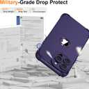 ORETECH for iPhone 14 Pro Case, with [2 x Screen Protectors] [10 Ft Military Grade Drop Test] [Camera Protection] 360 Full Body Shockproof Slim Thin Phone Case iPhone 14 Pro Cover 6.1" Purple