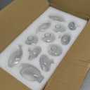 Glass Bud Vase for Centerpieces: 12Pcs Glasseam Clear Mini Small Vases for Flowers Bulk Flower Vase Set Aesthetic Cute Handmade Tiny Short Wedding Table Centerpiece Decor