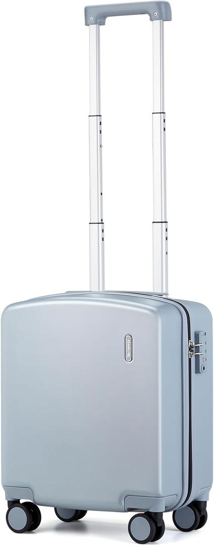 Hanke 16 Inch Underseat Carry On Luggage with Wheels Hard Shell Lightweight Suitcases Small Tsa Luggage Travel Rolling Luggage(Gray) (Underseat 16-Inch, Grey)