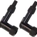 LB05F& LD05FP LB05EP Resistor Spark Plug Caps (2-Pack)  5K Ohm, 14mm Thread, 90 Angle  Fits Motorcycle, Marine, Snowmobile, ATV, Lawn Mower & Small Engines