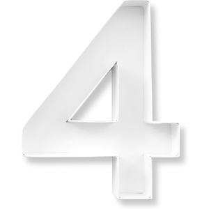 Cardboard Numbers and Cardboard Letters Fillable Candy Box, Handmade Marquee Numbers for Parties and Milestones, Number 4, 12" L x 1.5" W